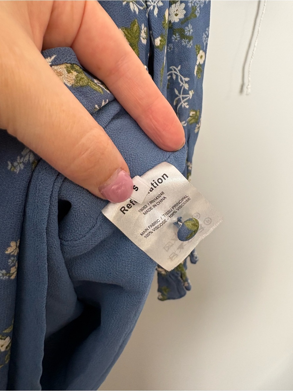 Reformation Jourdan Blue Floral Midi Dress - Picture 4 of 9